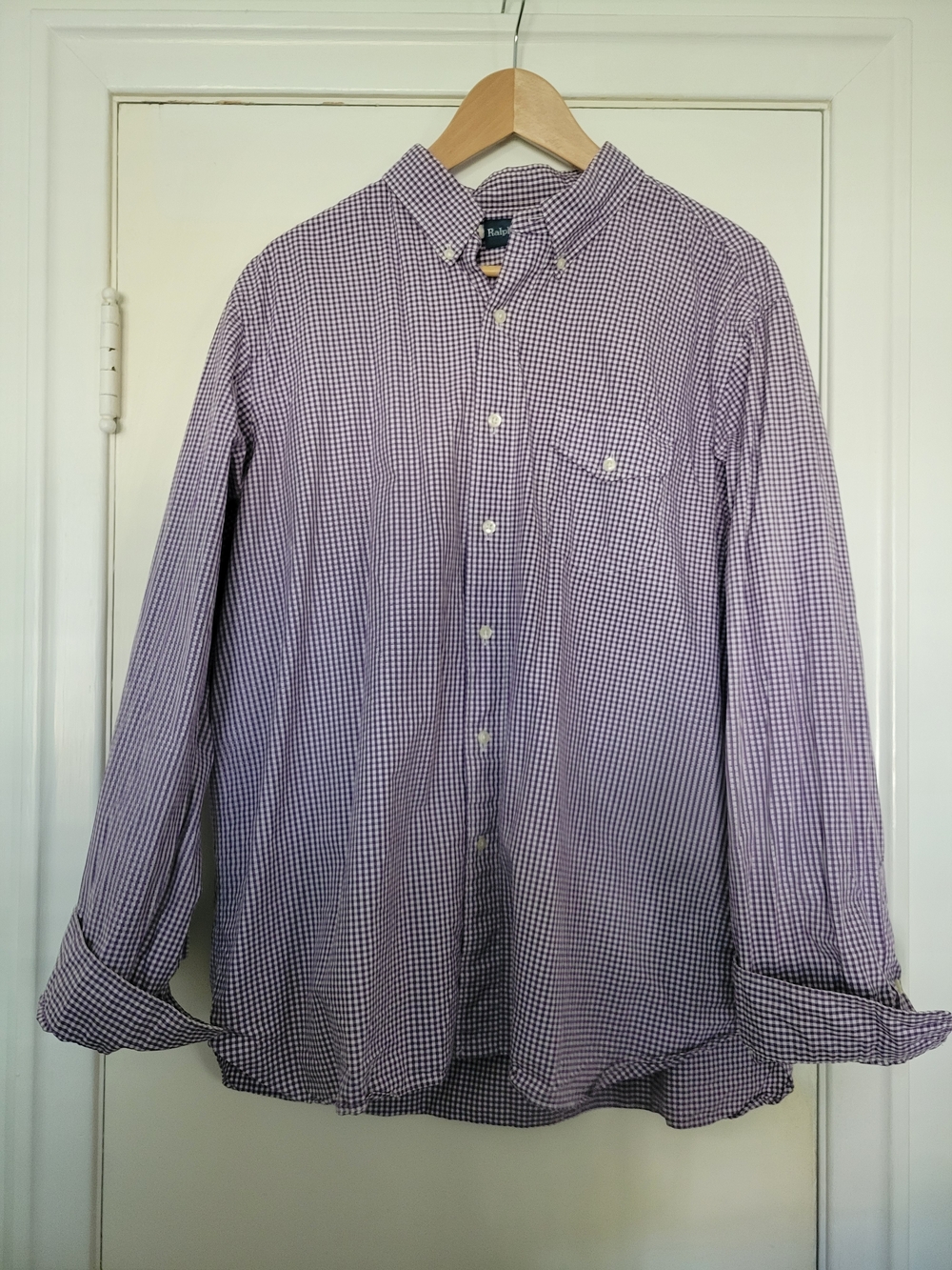 Ralph Lauren Purple Gingham Button-Down Shirt